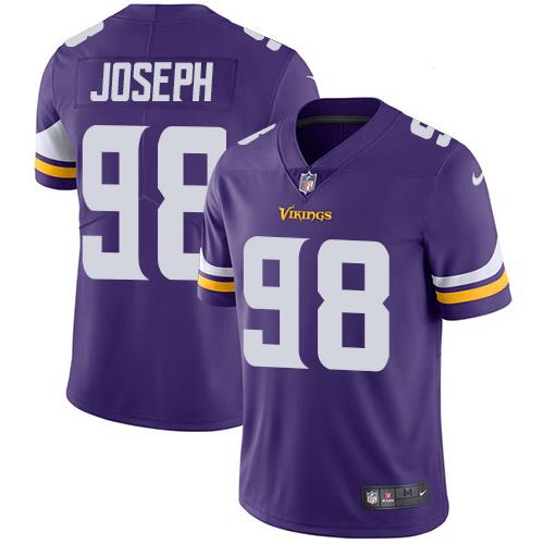 Men 2019 Minnesota Vikings #98 Linval Joseph purple Nike Vapor Untouchable Limited NFL Jersey->minnesota vikings->NFL Jersey